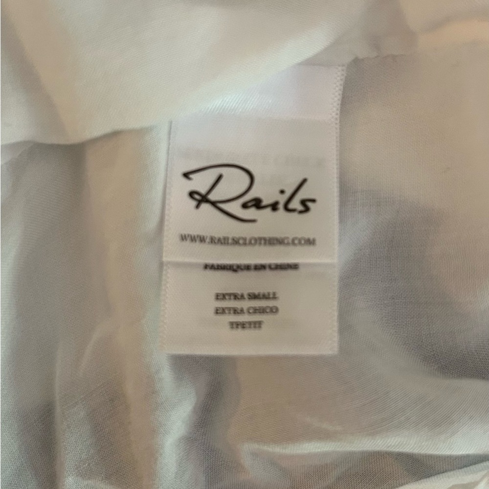 Rails Brigitte Belted Wrap Dress in Periwinkle & White Check Size XS - Picture 7 of 16